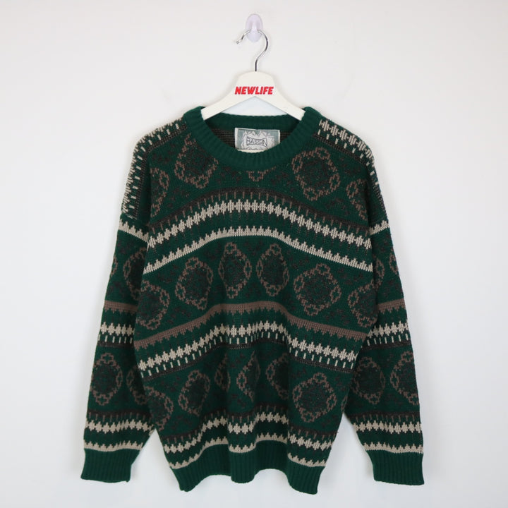 Vintage 80's Bassin Patterned Knit Sweater - M/L-NEWLIFE Clothing