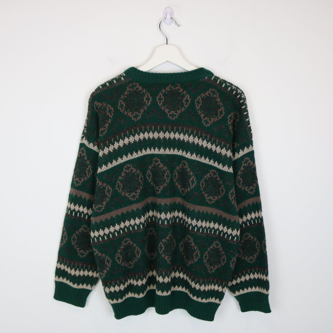 Vintage 80's Bassin Patterned Knit Sweater - M/L-NEWLIFE Clothing