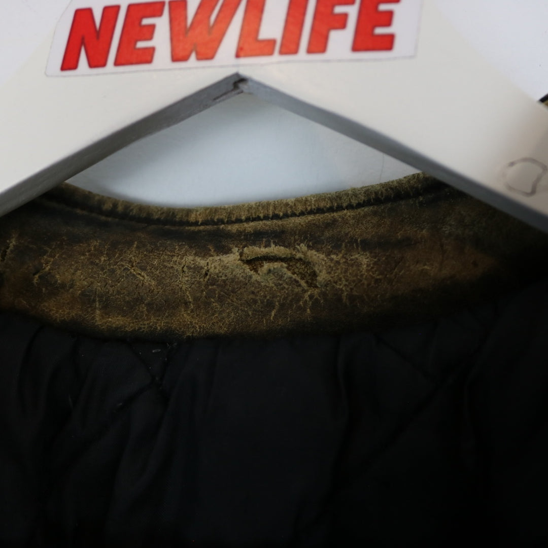 Vintage 90's Canada Leather Varsity Jacket - L-NEWLIFE Clothing