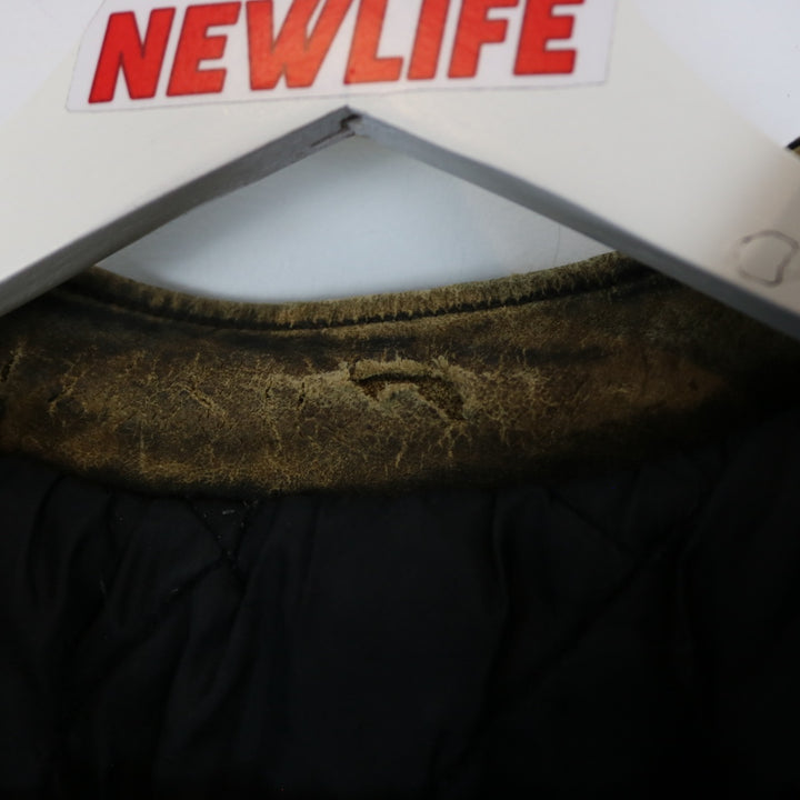 Vintage 90's Canada Leather Varsity Jacket - L-NEWLIFE Clothing