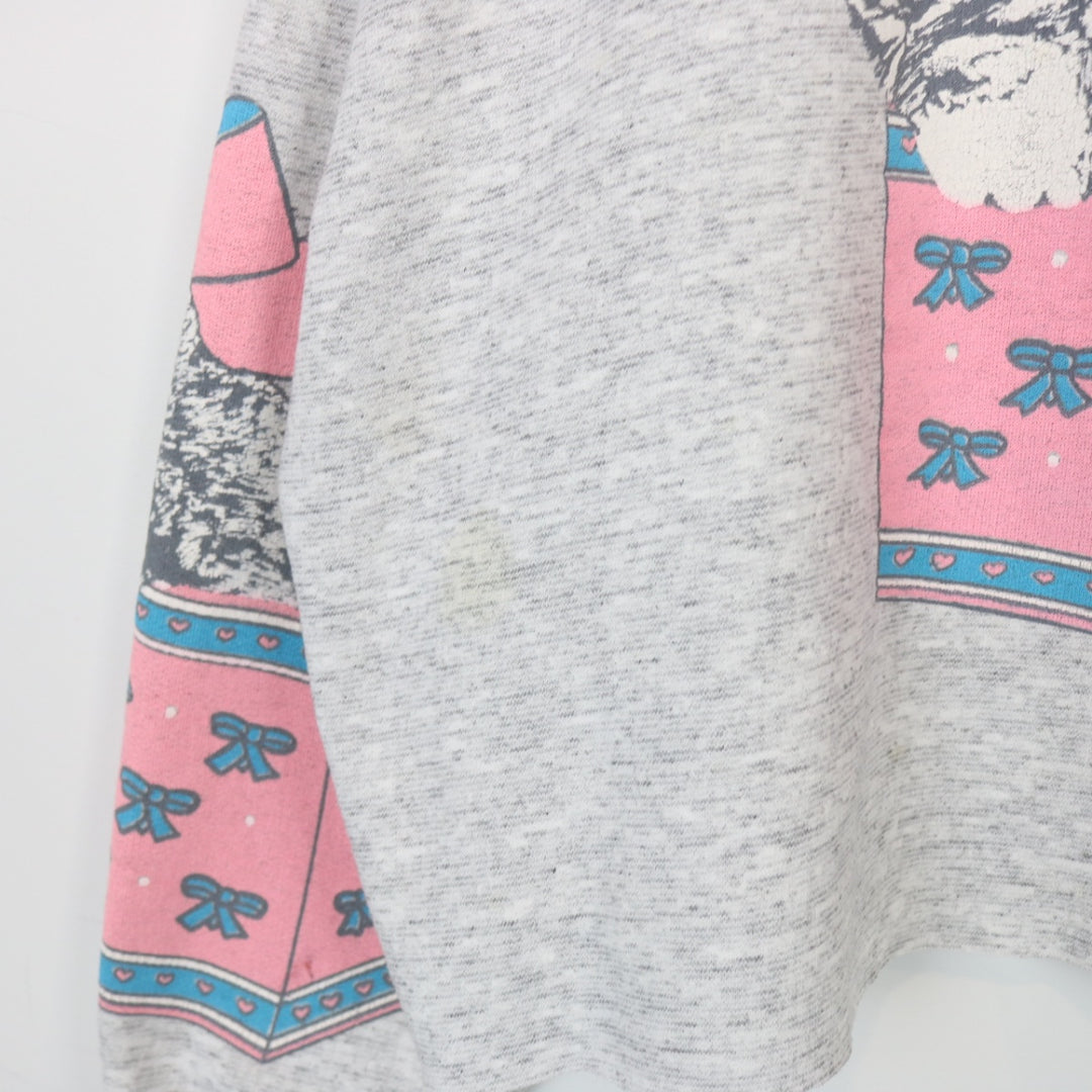 Vintage 80's Kitten Nature Cropped Crewneck - L-NEWLIFE Clothing