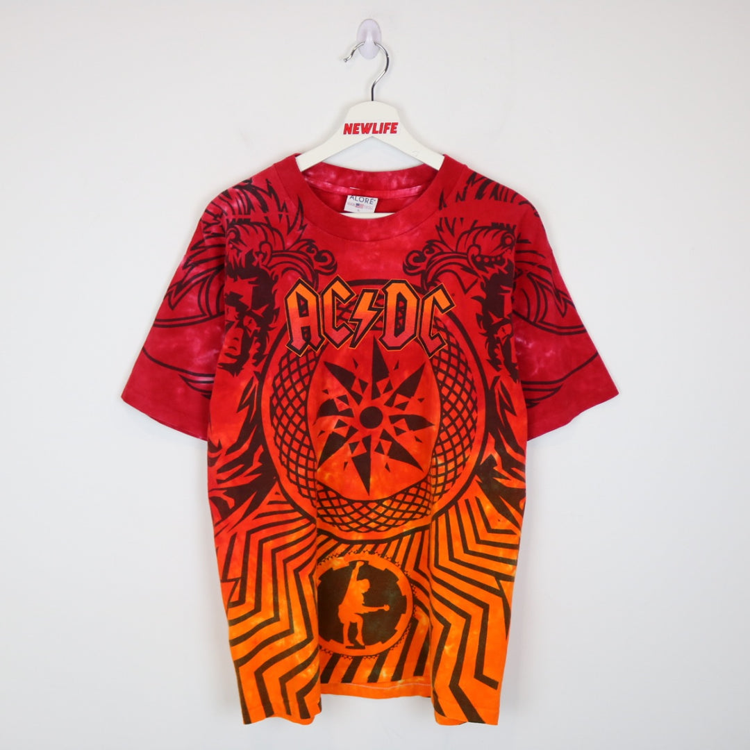 Vintage 2009 ACDC Black Ice Tour Tie Dye Tee - L-NEWLIFE Clothing