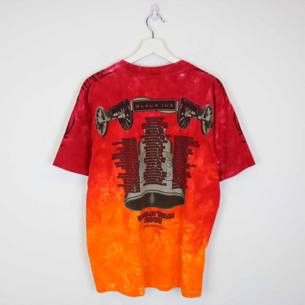 Vintage 2009 ACDC Black Ice Tour Tie Dye Tee - L-NEWLIFE Clothing