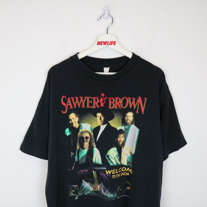 Vintage 1994 Sawyer Brown Welcome to the Show Band Tee - XL-NEWLIFE Clothing