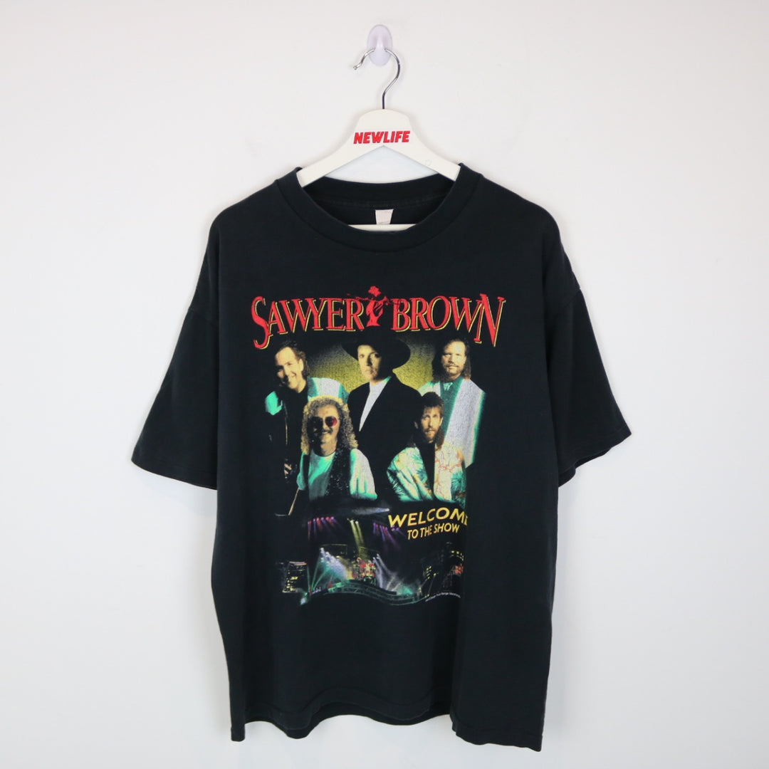Vintage 1994 Sawyer Brown Welcome to the Show Band Tee - XL-NEWLIFE Clothing