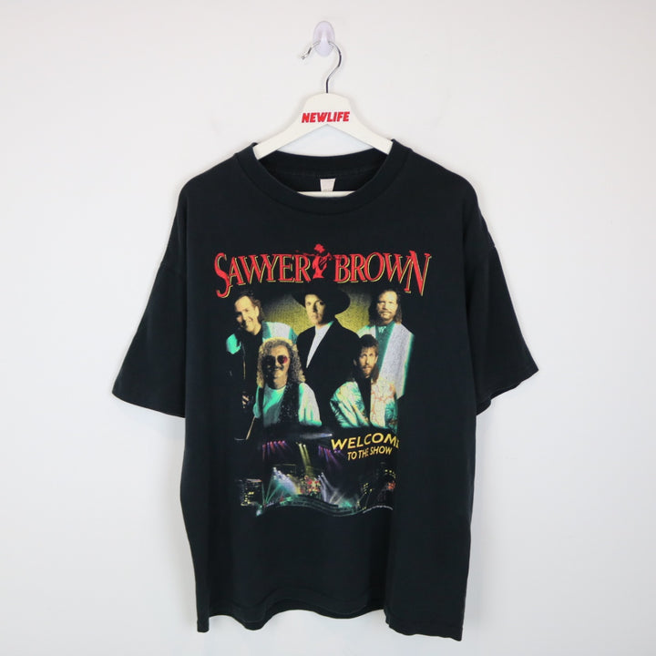 Vintage 1994 Sawyer Brown Welcome to the Show Band Tee - XL-NEWLIFE Clothing