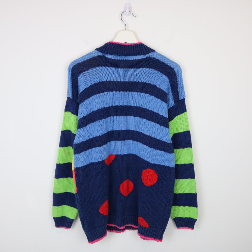 Vintage 90's Liz Wear Color Blocked Knit Sweater - S-NEWLIFE Clothing