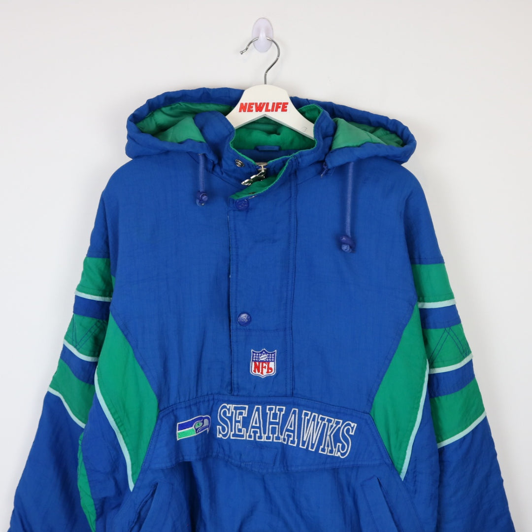 Vintage 90's Seattle Seahawks Starter Puffer Jacket - L-NEWLIFE Clothing