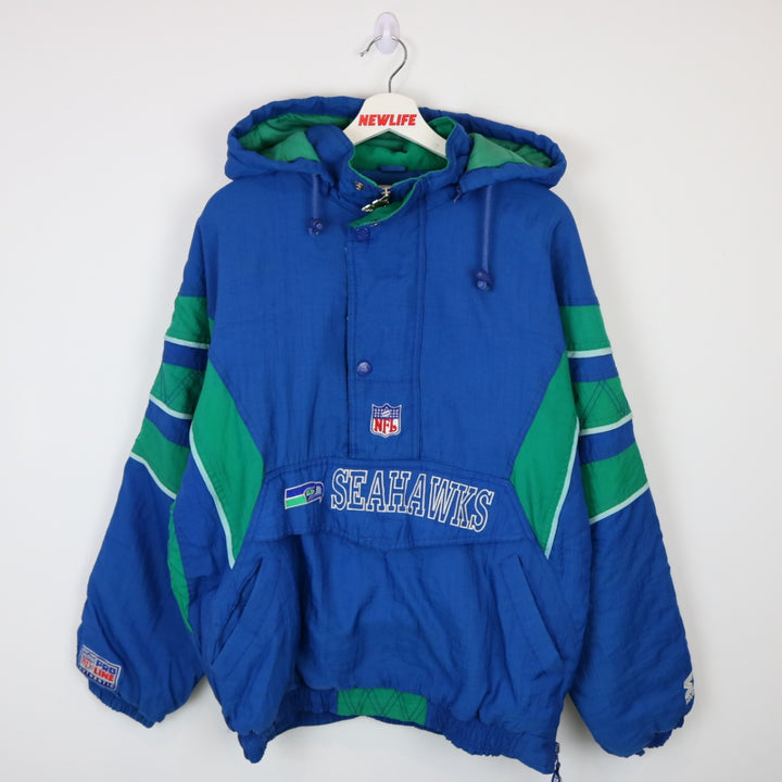 Vintage 90's Seattle Seahawks Starter Puffer Jacket - L-NEWLIFE Clothing