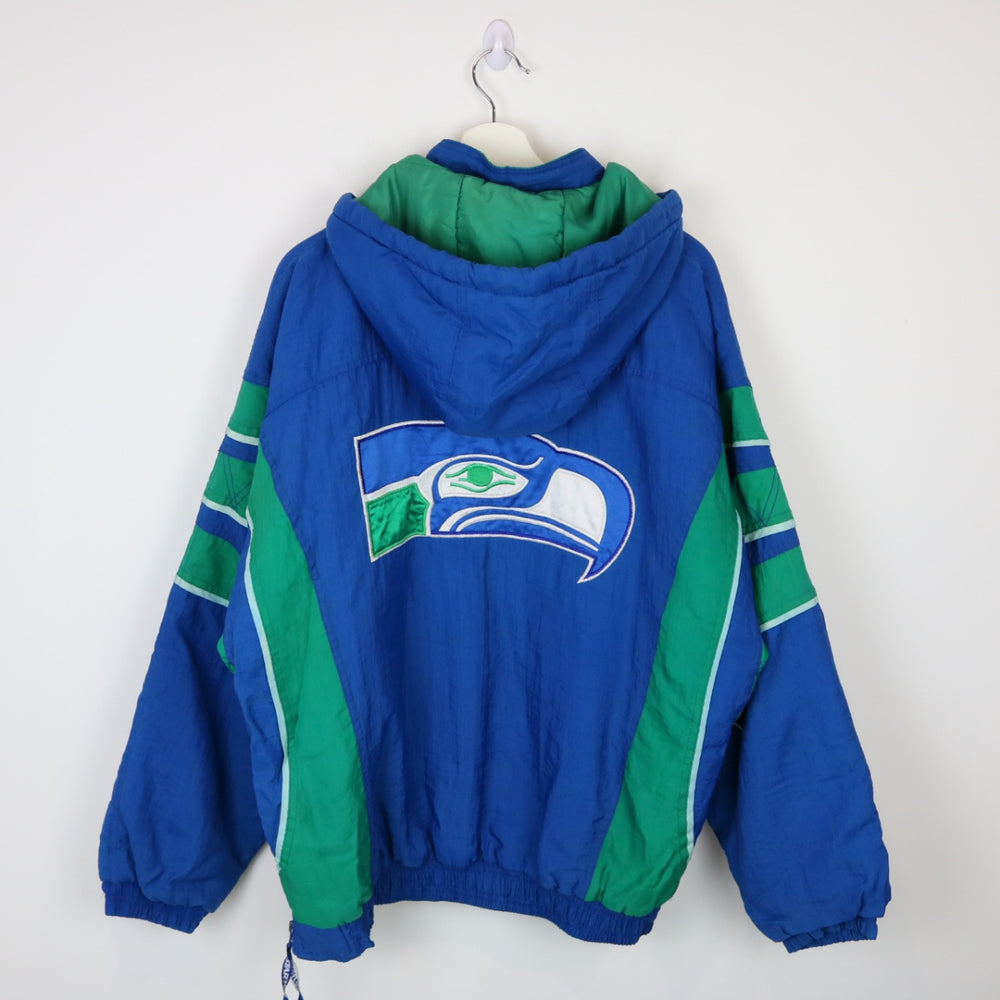 Vintage 90's Seattle Seahawks Starter Puffer Jacket - L-NEWLIFE Clothing