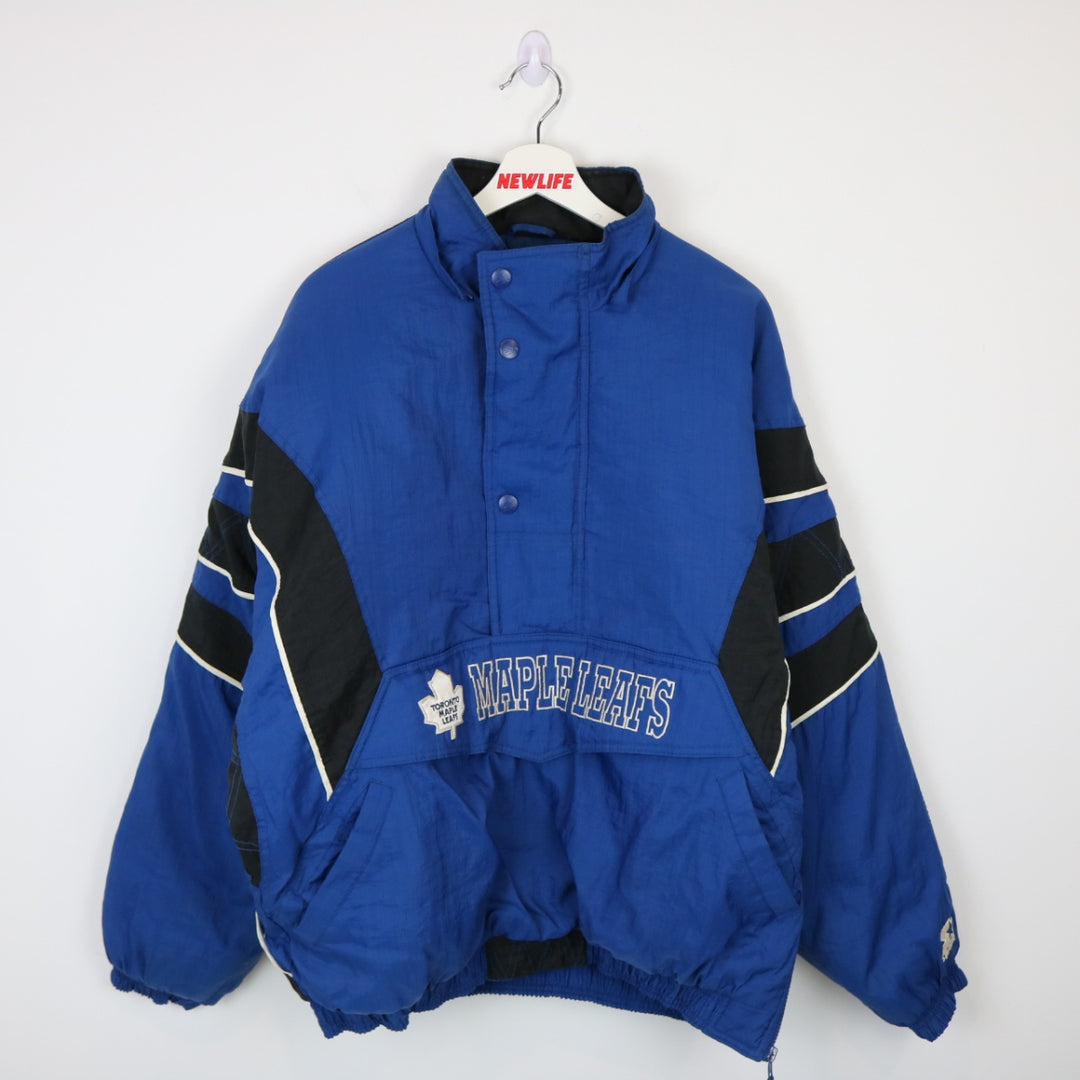 Vintage 90's Toronto Maple Leafs Starter Puffer Jacket - XL-NEWLIFE Clothing