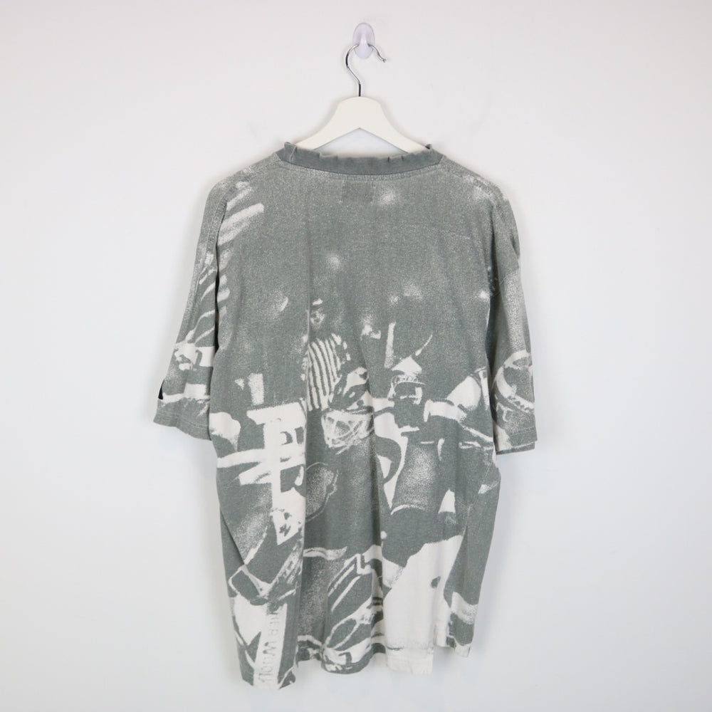 Vintage 1995 Colorado Avalanche AOP NHL Tee - M-NEWLIFE Clothing