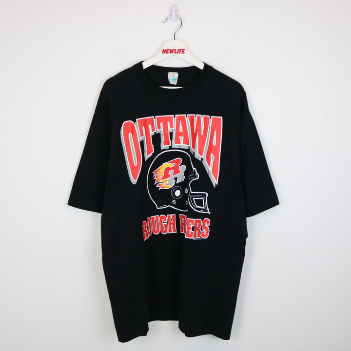 Vintage 1992 Ottawa Rough Riders CFL Tee - XL-NEWLIFE Clothing