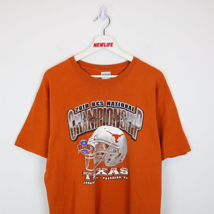 2010 BCS National Champions Texas Longhorns Football Tee - L-NEWLIFE Clothing