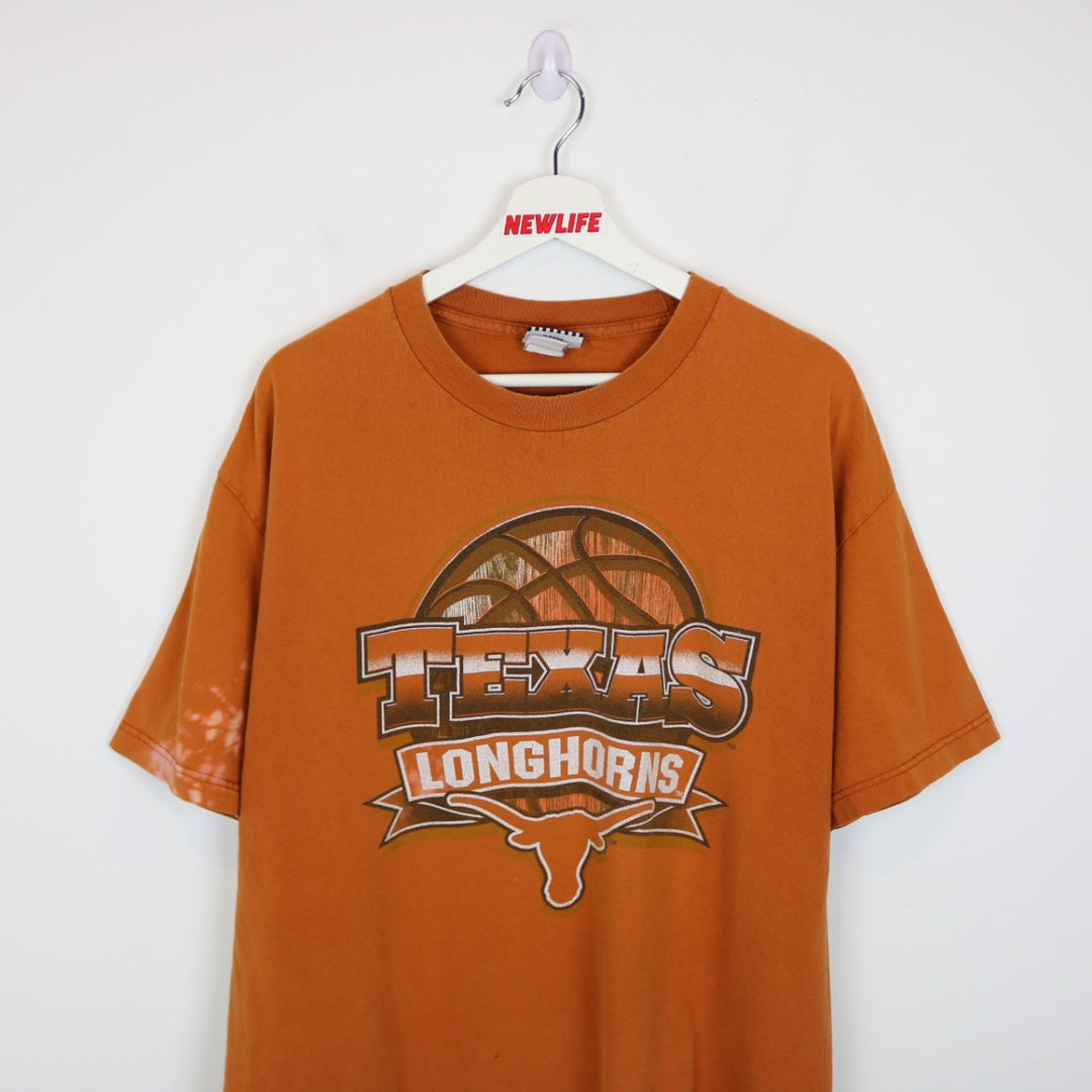 Vintage 90's University of Texas Longhorns Basketball Tee - XL-NEWLIFE Clothing