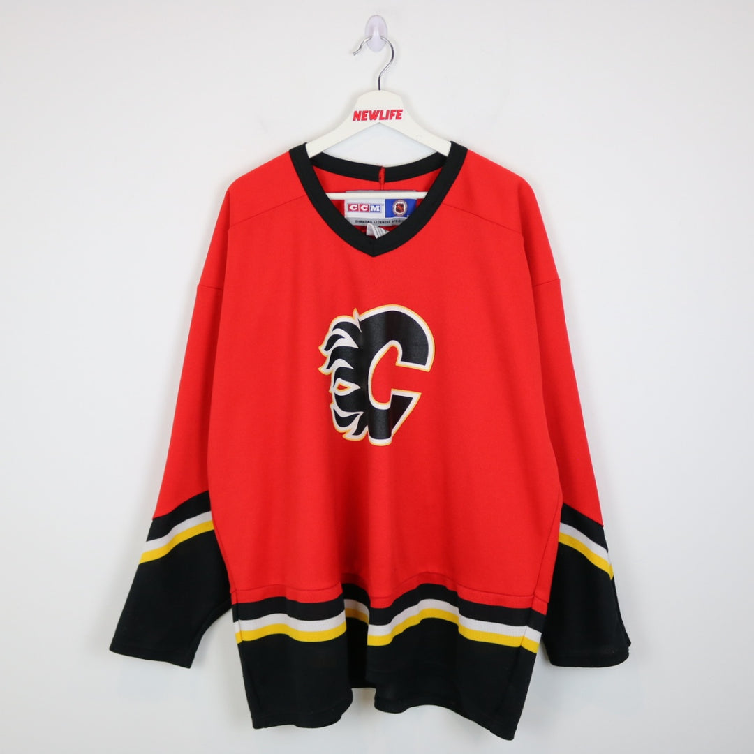 Vintage 90's Calgary Flames CCM NHL Jersey - XXL-NEWLIFE Clothing
