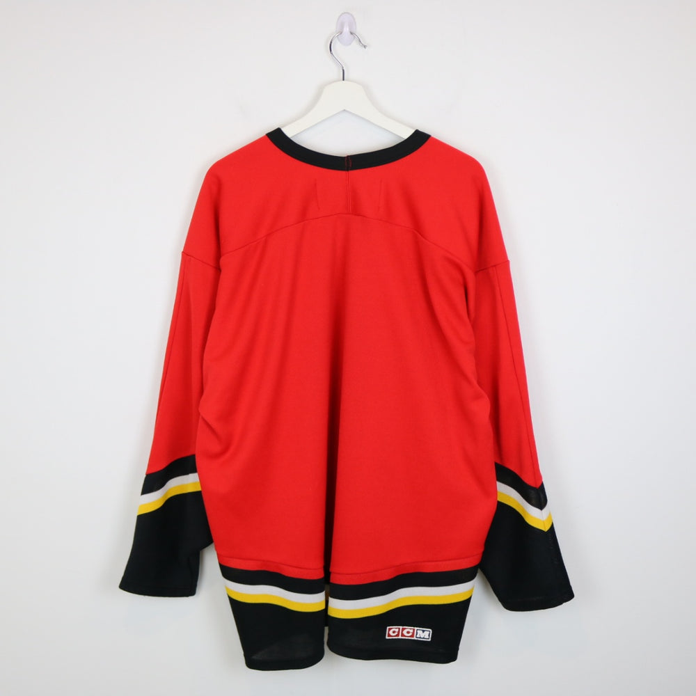 Vintage 90's Calgary Flames CCM NHL Jersey - XXL-NEWLIFE Clothing