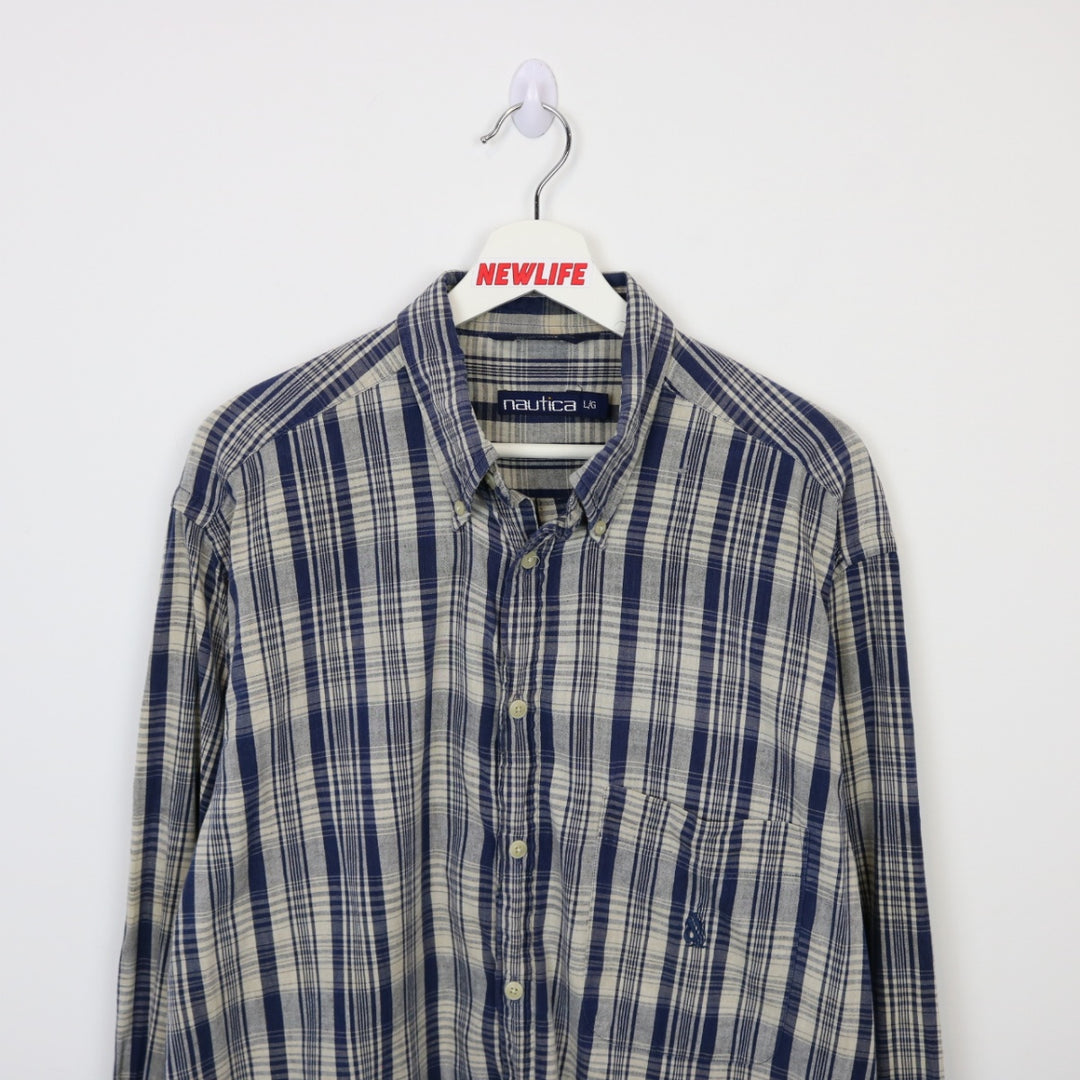 Vintage 90's Nautica Plaid Button Up - L-NEWLIFE Clothing