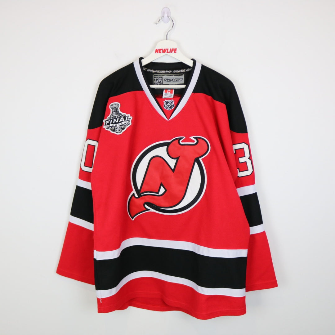 2012 New Jersey Devils Martin Brodeur Reebok Stanley Cup Jersey - L-NEWLIFE Clothing