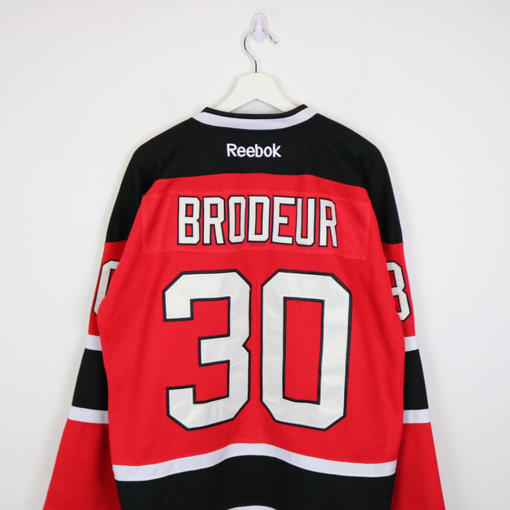 2012 New Jersey Devils Martin Brodeur Reebok Stanley Cup Jersey - L-NEWLIFE Clothing