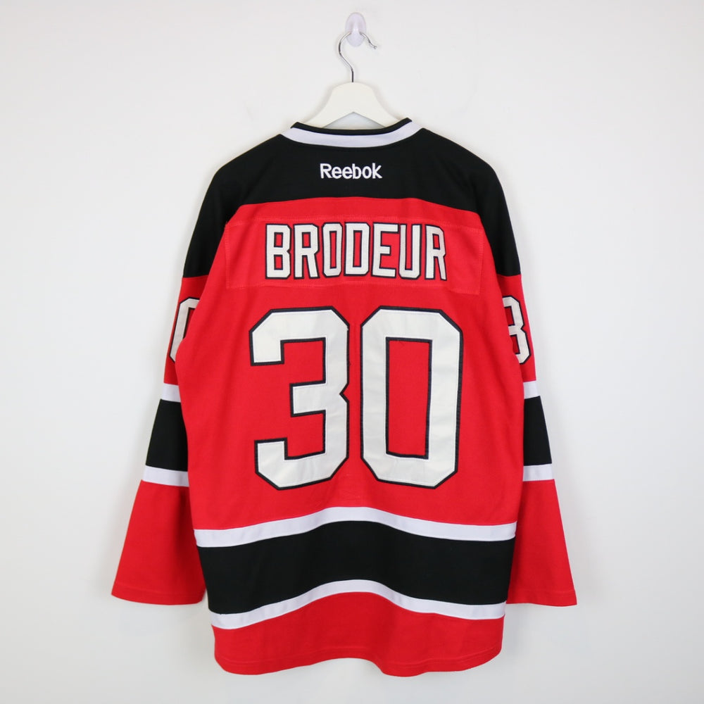 2012 New Jersey Devils Martin Brodeur Reebok Stanley Cup Jersey - L-NEWLIFE Clothing
