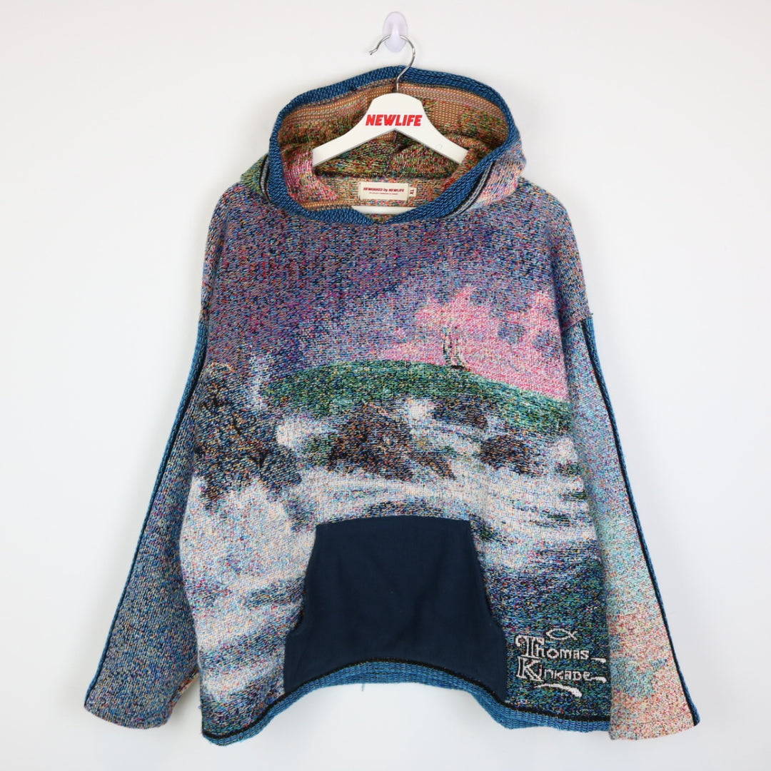 Reworked Vintage Thomas Kinkade Nature Tapestry Hoodie - XL-NEWLIFE Clothing