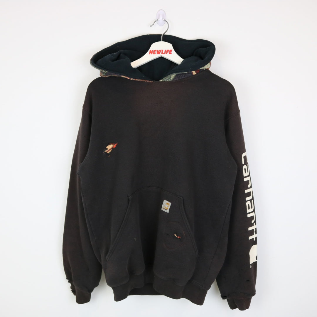 Reworked Carhartt Distressed Tapestry Hoodie - M-NEWLIFE Clothing