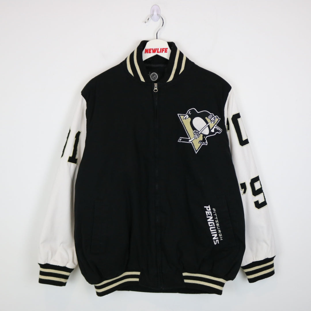 Vintage 00's Pittsburgh Penguins Stanley Cup Champions Varsity Jacket - L-NEWLIFE Clothing