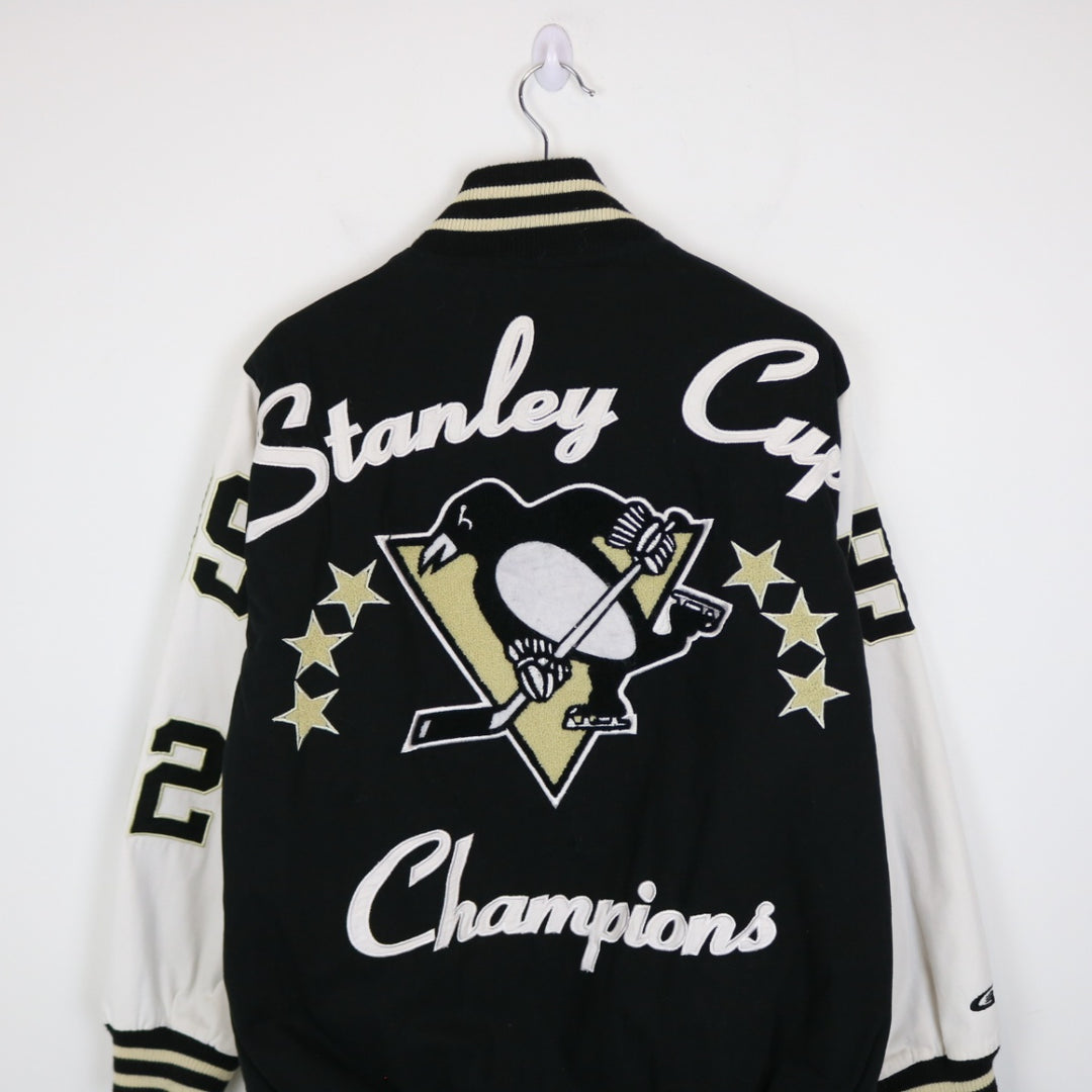 Vintage 00's Pittsburgh Penguins Stanley Cup Champions Varsity Jacket - L-NEWLIFE Clothing