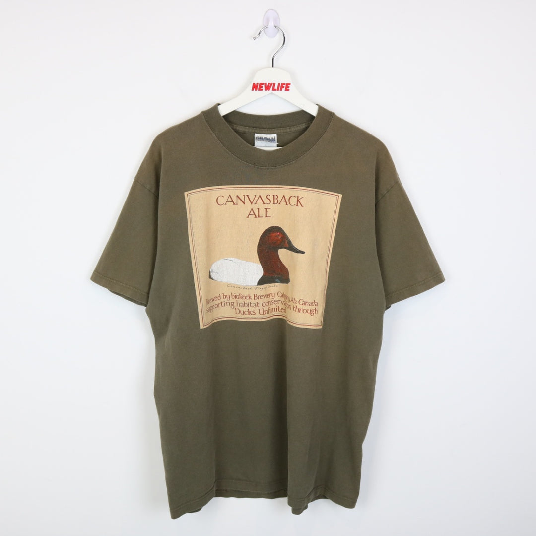 Vintage 90's Big Rock Beer Ducks Unlimited Nature Tee - L-NEWLIFE Clothing