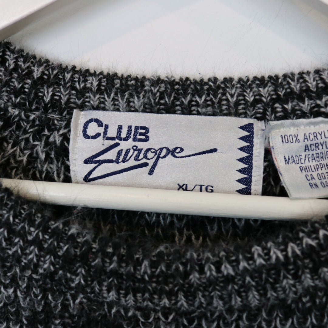 Vintage 80's Club Europe Knit Sweater - M-NEWLIFE Clothing