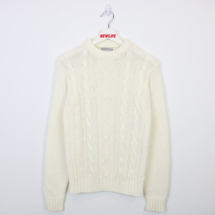 Vintage 80's Sears Cable Knit Sweater - XS-NEWLIFE Clothing