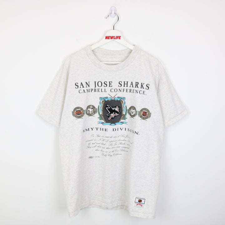 Vintage 1992 San Jose Sharks Tee - L-NEWLIFE Clothing