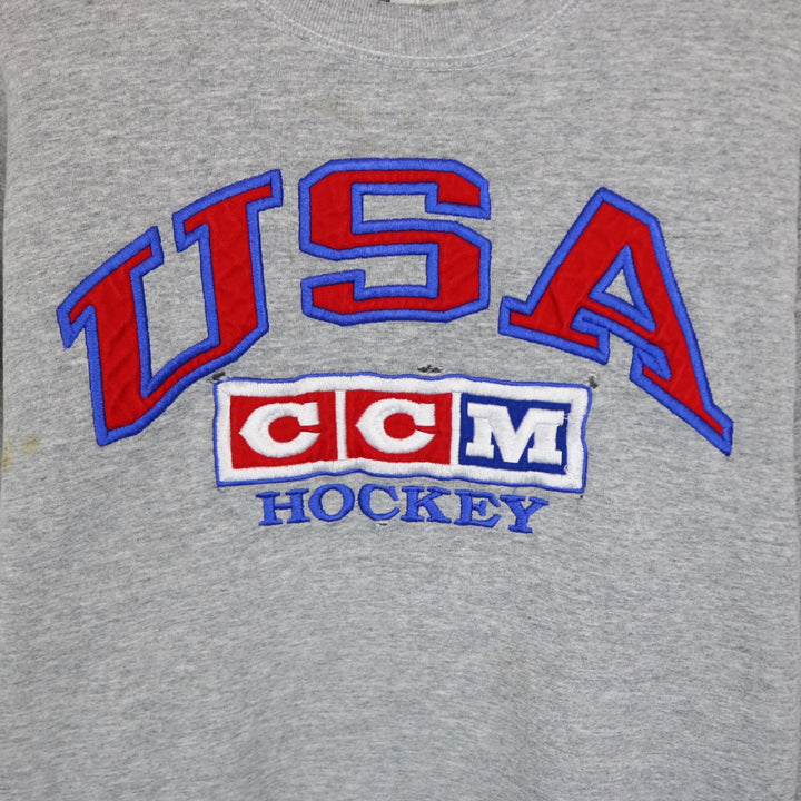 Vintage 90's USA CCM Hockey Crewneck - S-NEWLIFE Clothing
