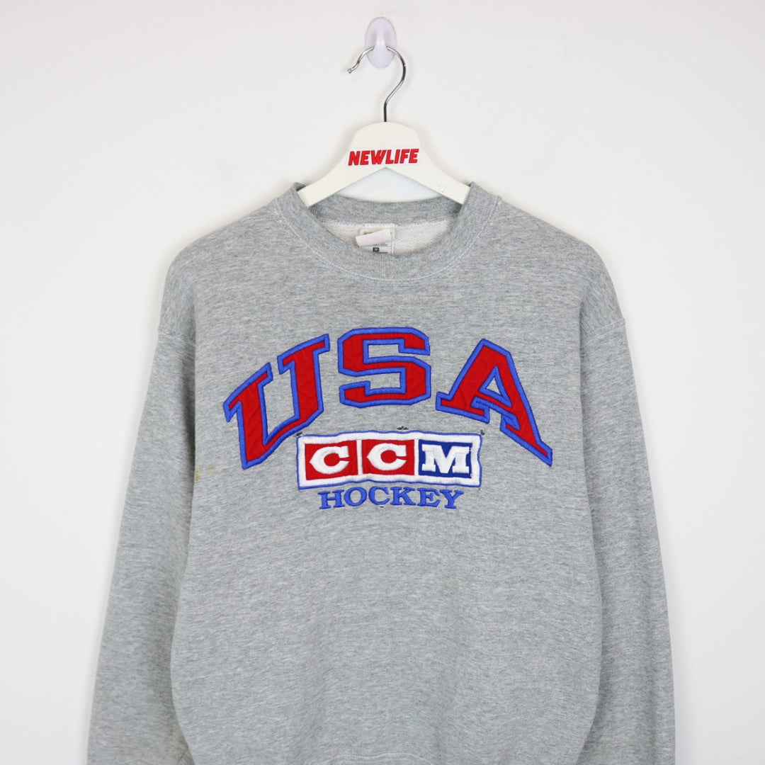 Vintage 90's USA CCM Hockey Crewneck - S-NEWLIFE Clothing
