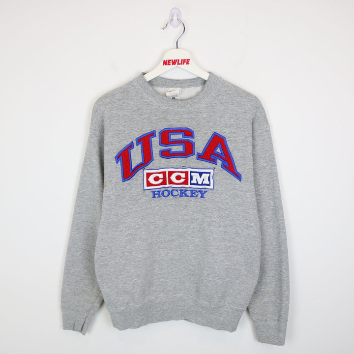 Vintage 90's USA CCM Hockey Crewneck - S-NEWLIFE Clothing