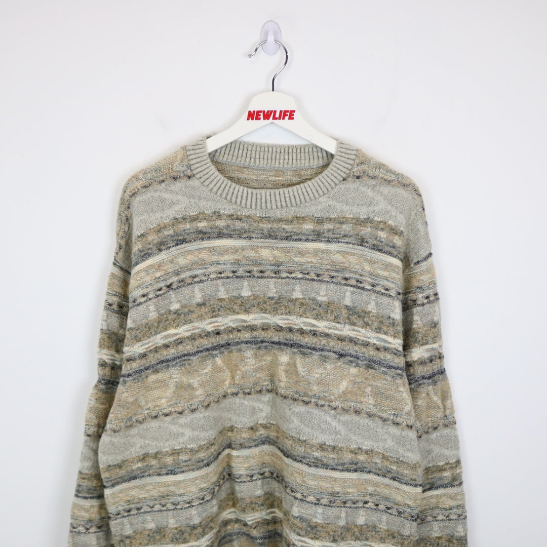 Vintage Coogi Style Textured Knit Sweater - M/L-NEWLIFE Clothing