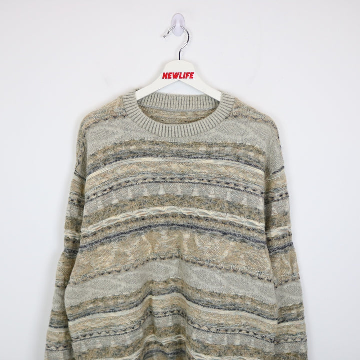 Vintage Coogi Style Textured Knit Sweater - M/L-NEWLIFE Clothing