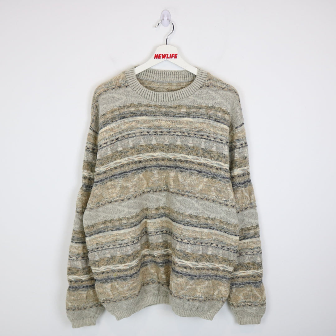Vintage Coogi Style Textured Knit Sweater - M/L-NEWLIFE Clothing