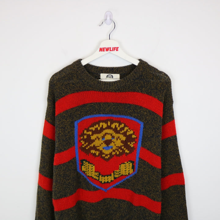 Vintage 80's Lion Knit Sweater - M-NEWLIFE Clothing