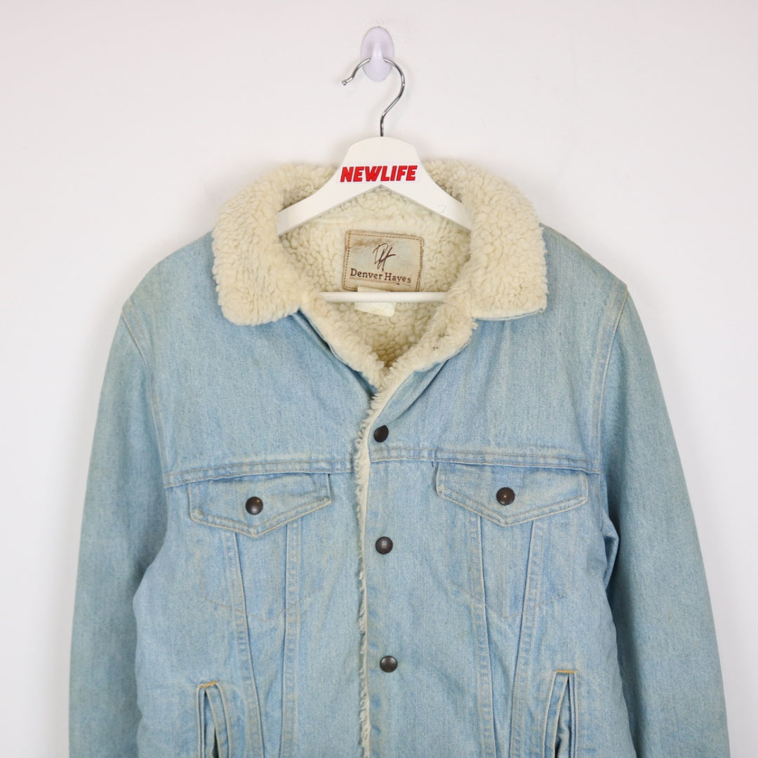 Vintage 90's Denver Hayes Sherpa Lined Denim Jacket - S-NEWLIFE Clothing