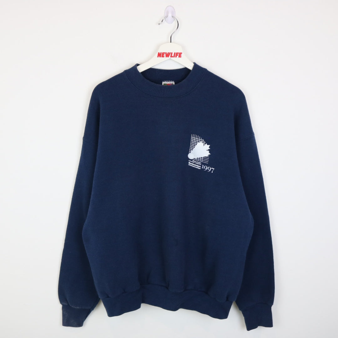 Vintage 1997 Badminton Championships Crewneck - L-NEWLIFE Clothing