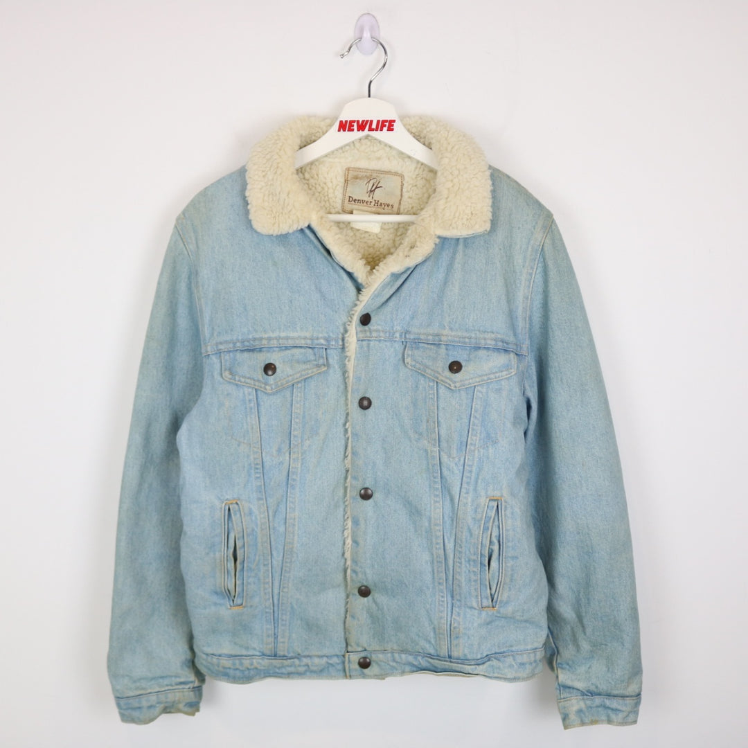 Vintage 90's Denver Hayes Sherpa Lined Denim Jacket - S-NEWLIFE Clothing