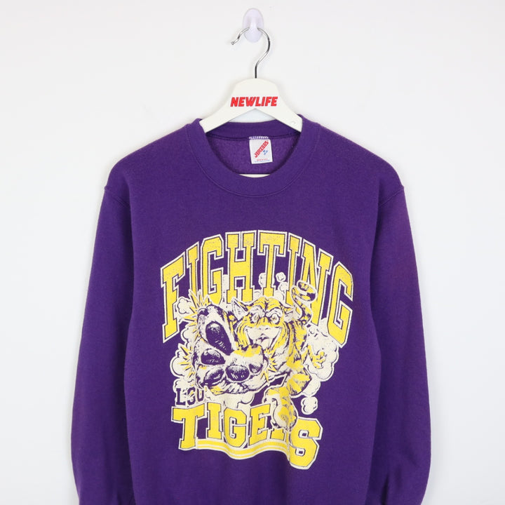 Vintage 90's Louisiana State University Fighting Tigers Crewneck - XS-NEWLIFE Clothing