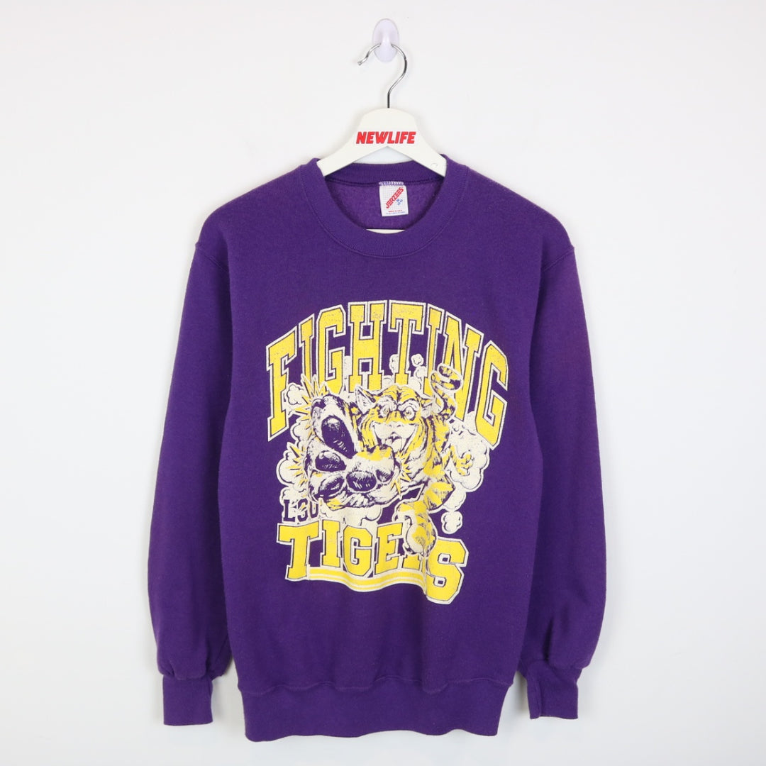 Vintage 90's Louisiana State University Fighting Tigers Crewneck - XS-NEWLIFE Clothing