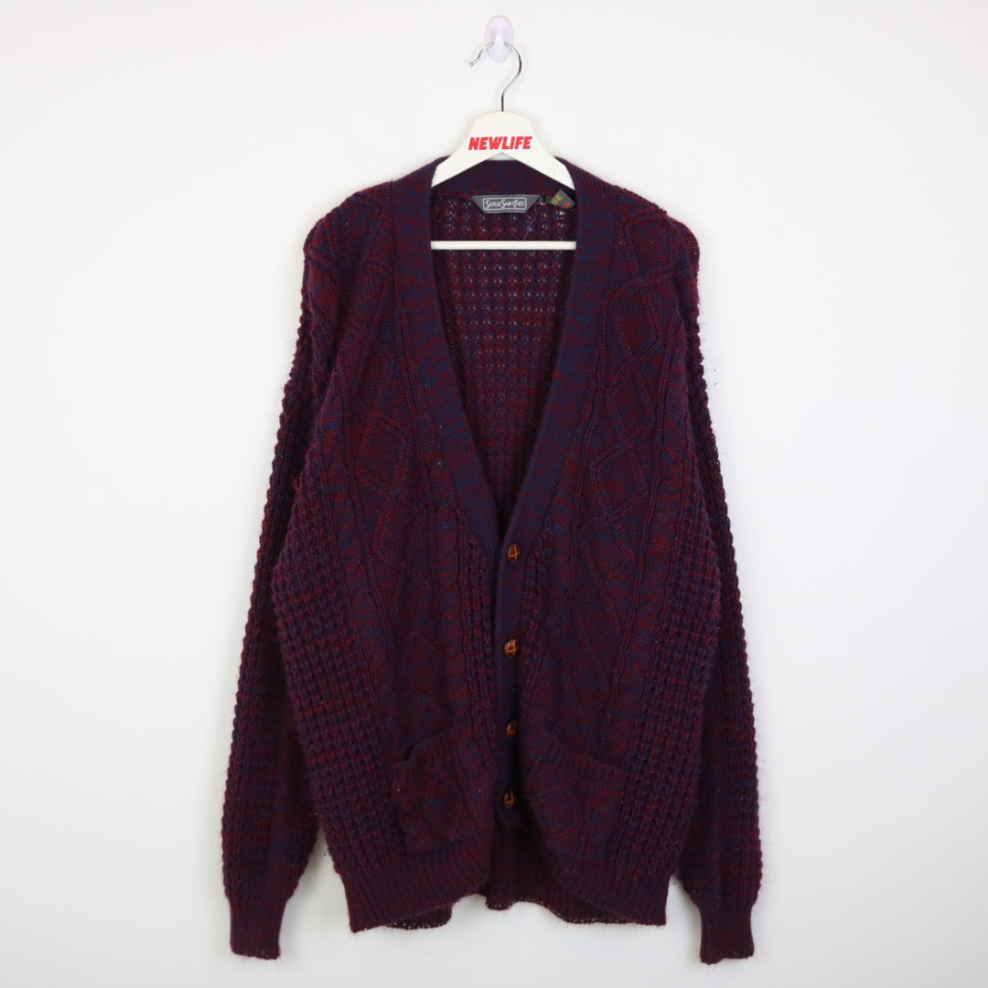 Vintage 90's Serge Saint Yves Knit Cardigan - XXL-NEWLIFE Clothing