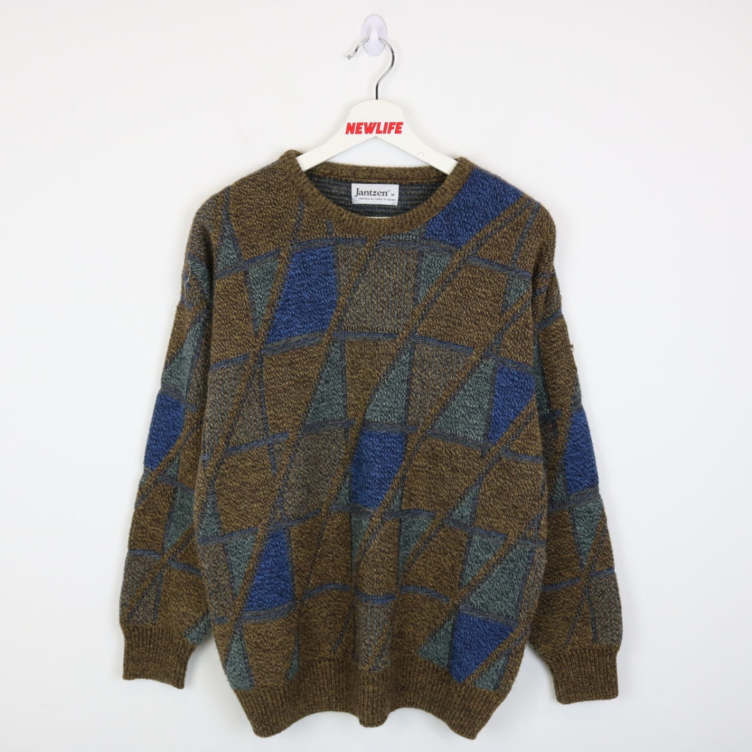 Vintage 80's Jantzen Patterned Knit Sweater - M-NEWLIFE Clothing