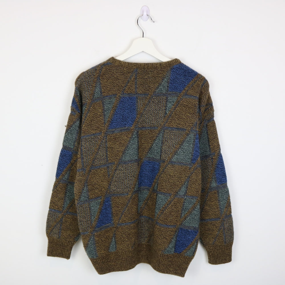 Vintage 80's Jantzen Patterned Knit Sweater - M-NEWLIFE Clothing