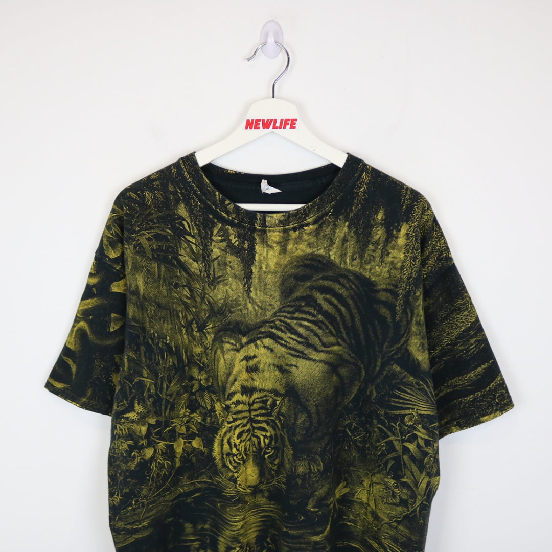Vintage 00's Tiger Nature Mazatlan Mexico AOP Tee - XL-NEWLIFE Clothing