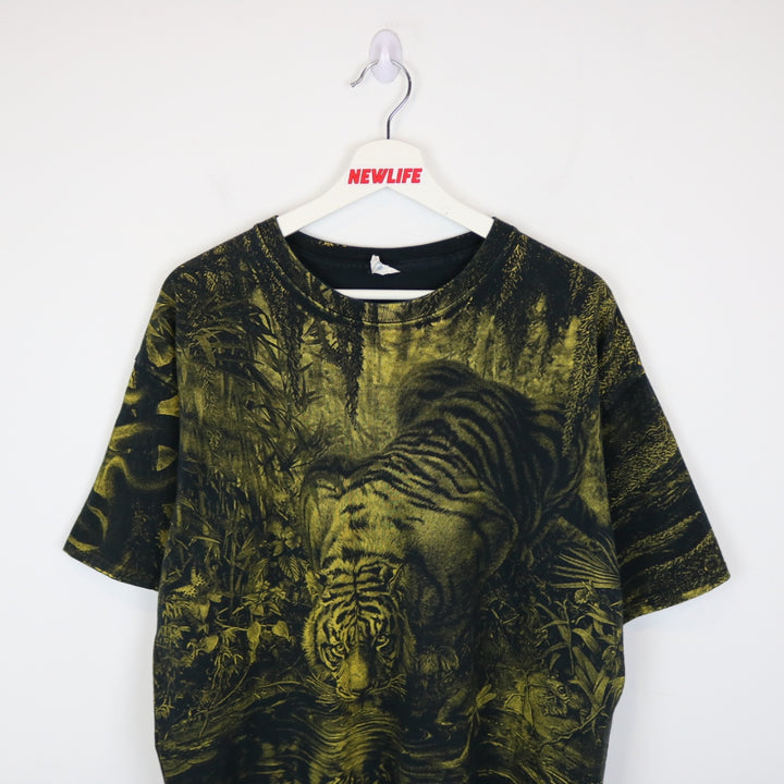 Vintage 00's Tiger Nature Mazatlan Mexico AOP Tee - XL-NEWLIFE Clothing